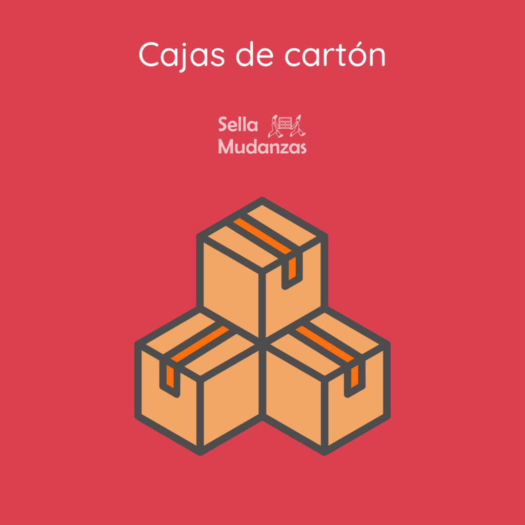 cajas de cartón en las mudanzas