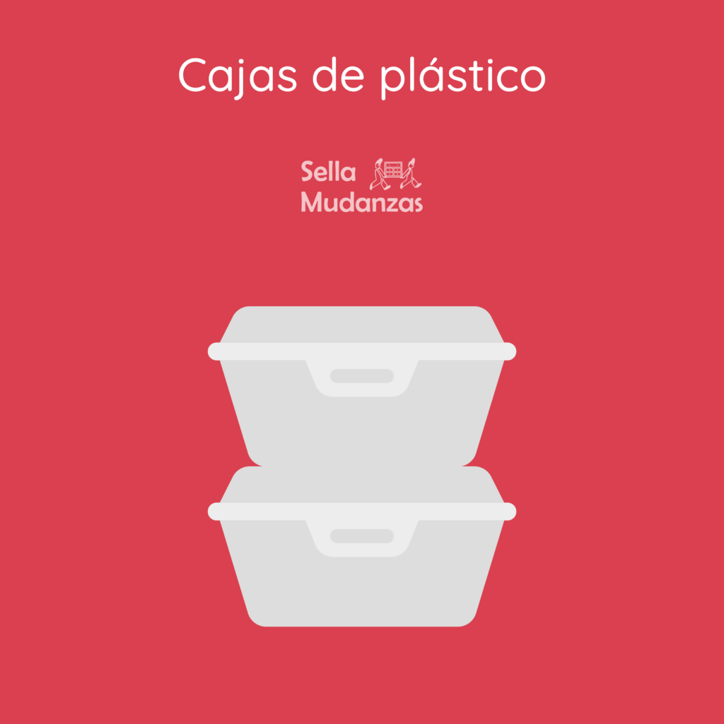 cajas de plástico en las mudanzas